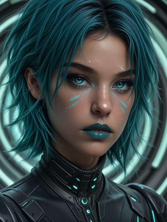 1girl, Solo, Rhiza, Facial Mark, Makeup, Looking At Viewer,...