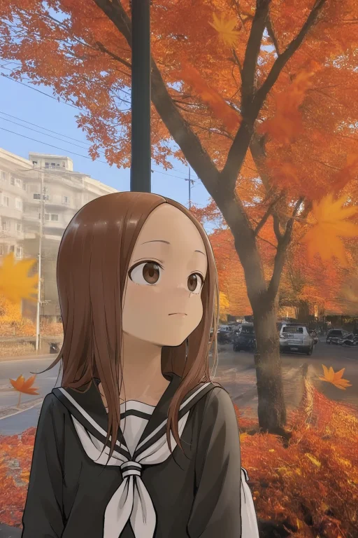 1girl, Takagi, Karakai Jouzu No Takagi-san, Autumn, Falling...