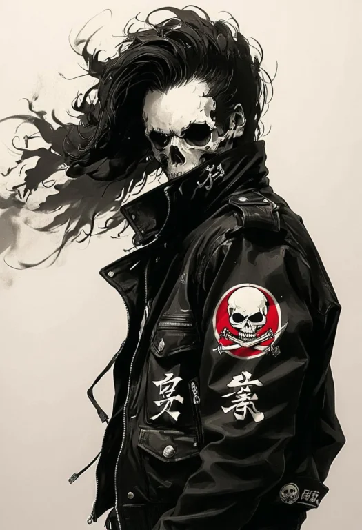 Assassinkahb Style, A Black And White Photo Of An Assassin W...