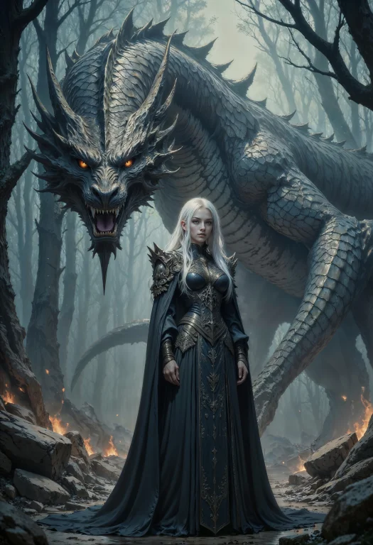 A Highly Detailed Digital Fantasy Artwork Depicting A Majest...