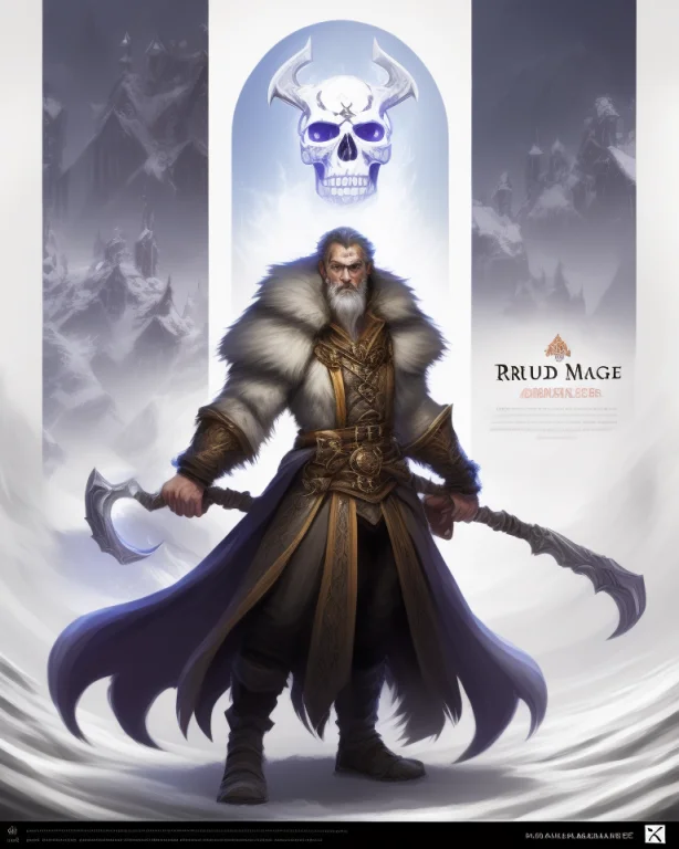 Druid Mage Character Concept Sheet, Illustration By Concepta...