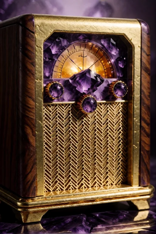 Goldamethystworld, A Grandfather Radio Cabinet Of Walnut-loo...
