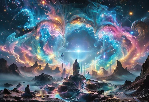 Lazypos, Mystic Lumina Cosmic Surrealism, Bioluminescent, As... — SDXL AI Prompt: lazypos, Mystic Lumina cosmic surrealism, bioluminescent, astral fantasy, ultra-...