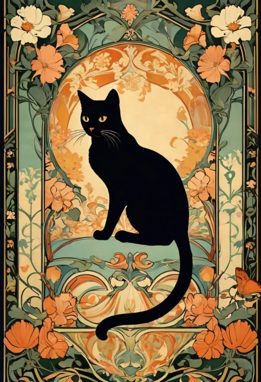 In Alphonse Mucha Poster Style Masterpiece Black American Do...