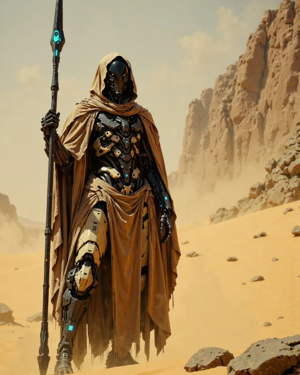 A Close-up Cinematic Portrait Of A Masculine Articyborg Noma...