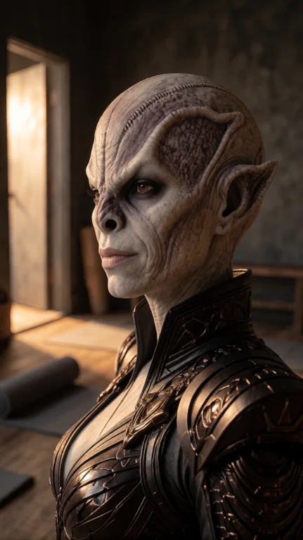 Rmnfml Alien Woman, Chest-up, Slightly Low Angle, Turned Hea...