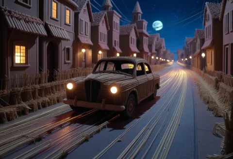 Racing Through These Darkened Streets At Night Fleeing From... — SDXL AI Prompt: Racing through these darkened streets at night Fleeing from this terror that hau...