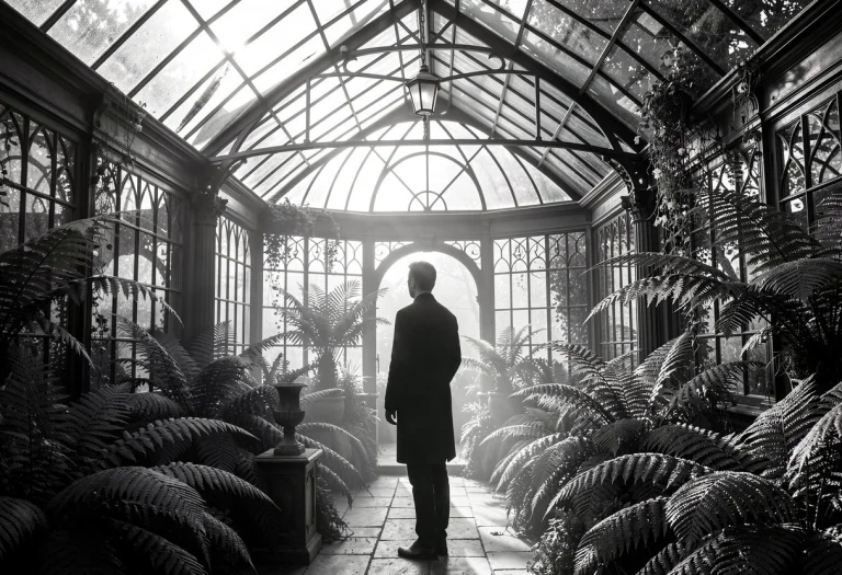 A Victorian Glasshouse Conservatory Full Of Ferns, Fantasy I...