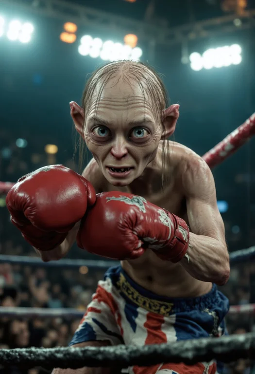 A Photorealistic Image Of A Very Skinny Smeagol From The Lor...