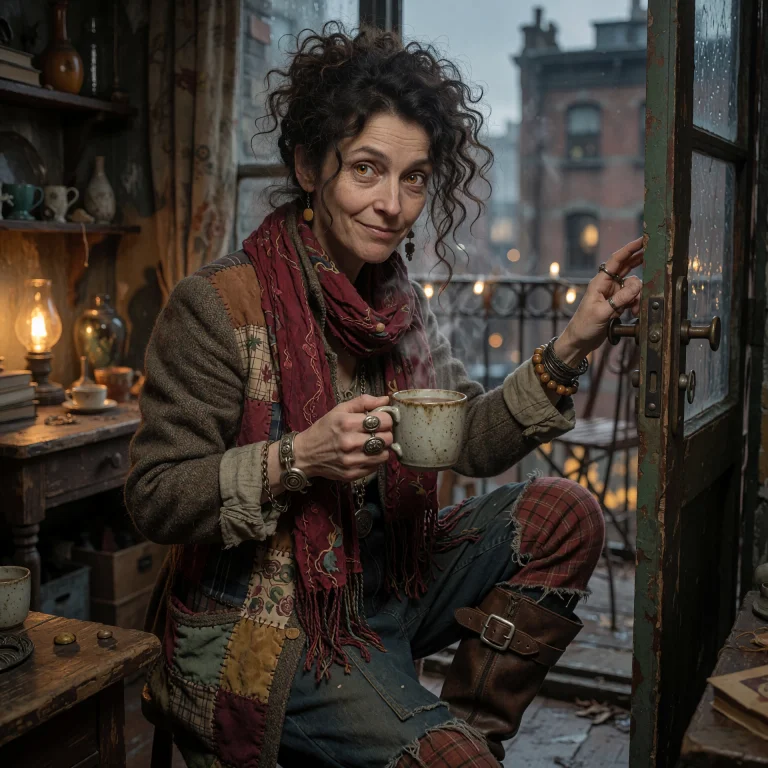 A Portrait Of A Woman Named Katherine Taite In An Urban Loft...
