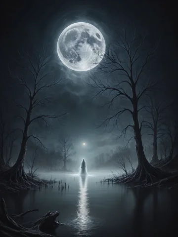 Create An Image Of A Mysterious Ghostly Figure Made Of Mad-w... — SDXL AI Prompt: Create an image of a (mysterious ghostly figure made of mad-wsps:1.2) floating a...