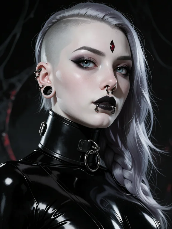 A Realistic Digital Painting Of Raven, A Girl With Extremely...
