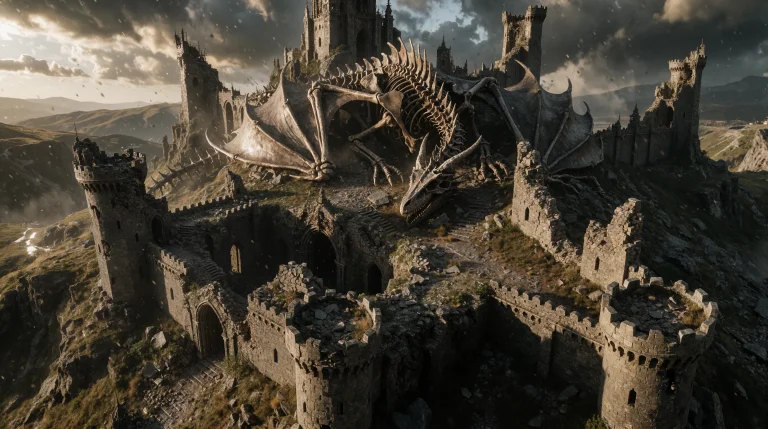 A Breathtaking Cinematic High-angle Drone View Shot Of Drago...