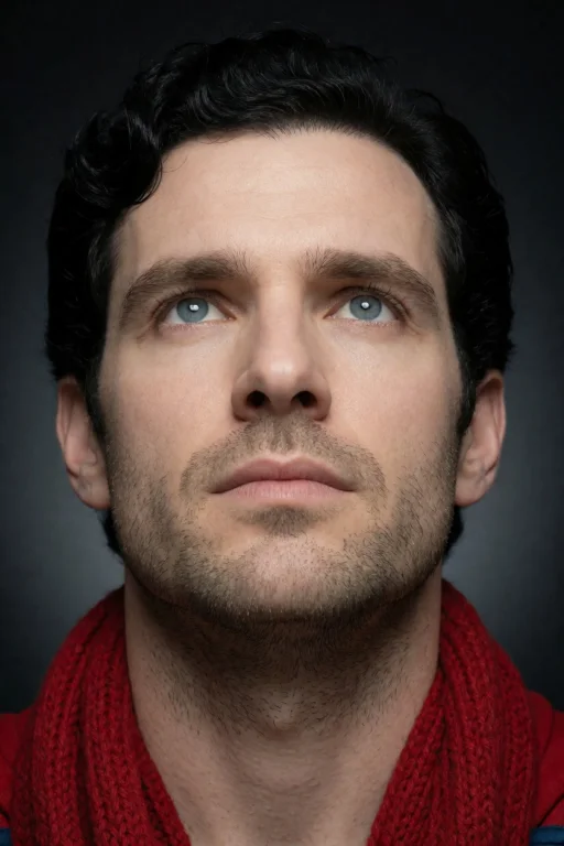 A Close-up Portrait Photograph Of A Handsome Man With Light...