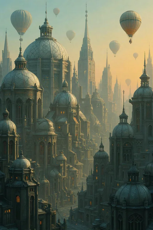 The Image Is A Digital Illustration Of A Futuristic Cityscap...