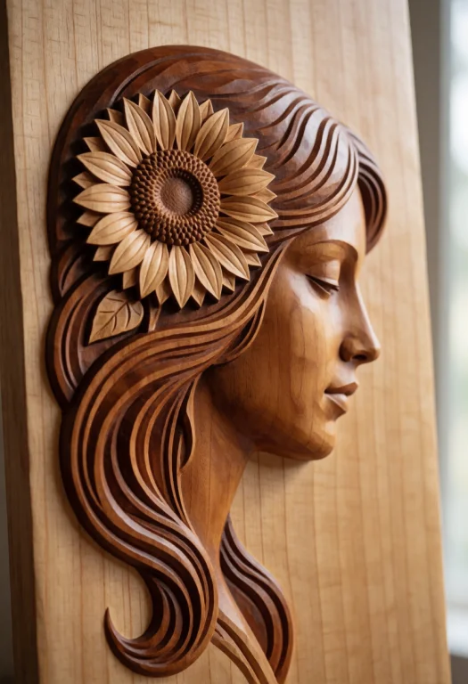 High-relief Wood Carving Art, Bas-relief Sculpture, Meticulo...