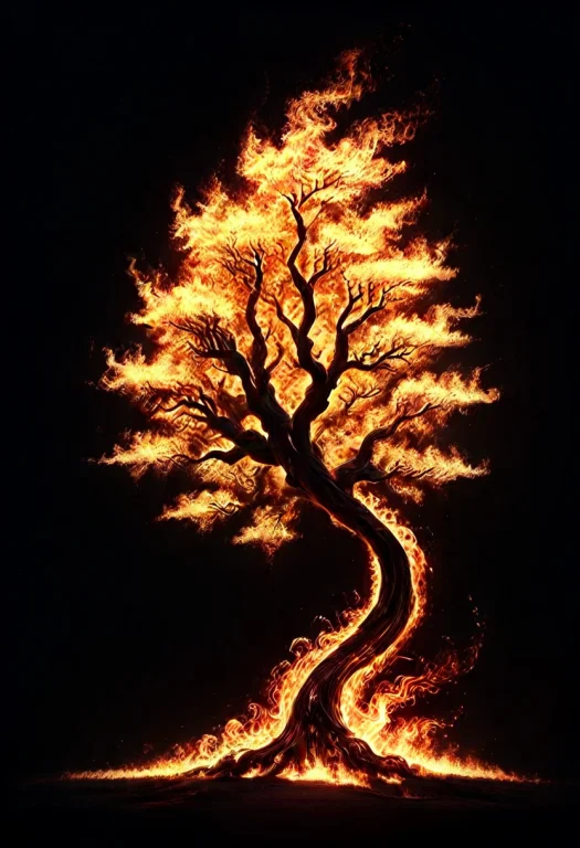 Generate An Image Of A Dark Flame Style Samurai A Samurai Ar...