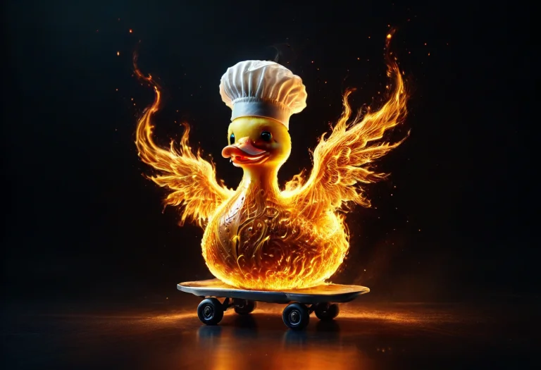 Flame Style, A Suave Rubber Duck Chef Sculpted Entirely From...