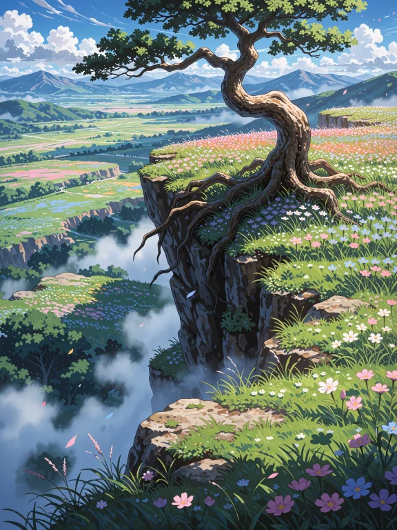 Anime Style, Vibrant And Detailed Nature Scene Captured From...