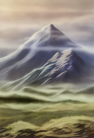 Ral-embroideredpatch, Mountain, Mountain Trails, Soft Hills,... — Stable Diffusion AI Prompt: ral-embroideredpatch, mountain, mountain trails, soft hills, short grass, no hum...