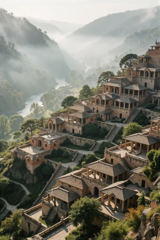 Supergroundview, A Vast Ancient Stepped City Descends In Ter...