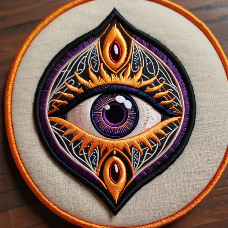 Ral-embroideredpatch, A Stylized Mysterious Character Shown...
