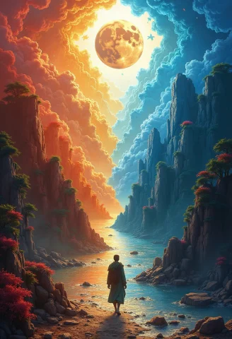 The Symphony Of Living Colors In A World Where Colors Are Al... — FLUX AI Prompt: The Symphony of Living Colors: In a world where colors are alive and have consci...