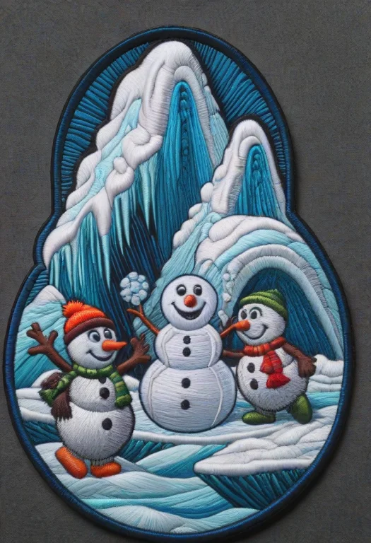 Ral-embroideredpatch, Ice Age, Glacier, Iceberg, Snowman, Ic...