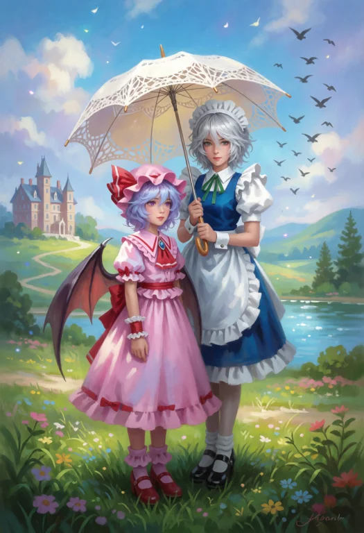 Matsudastyle Digital Painting. Depict Two Characters From Th...