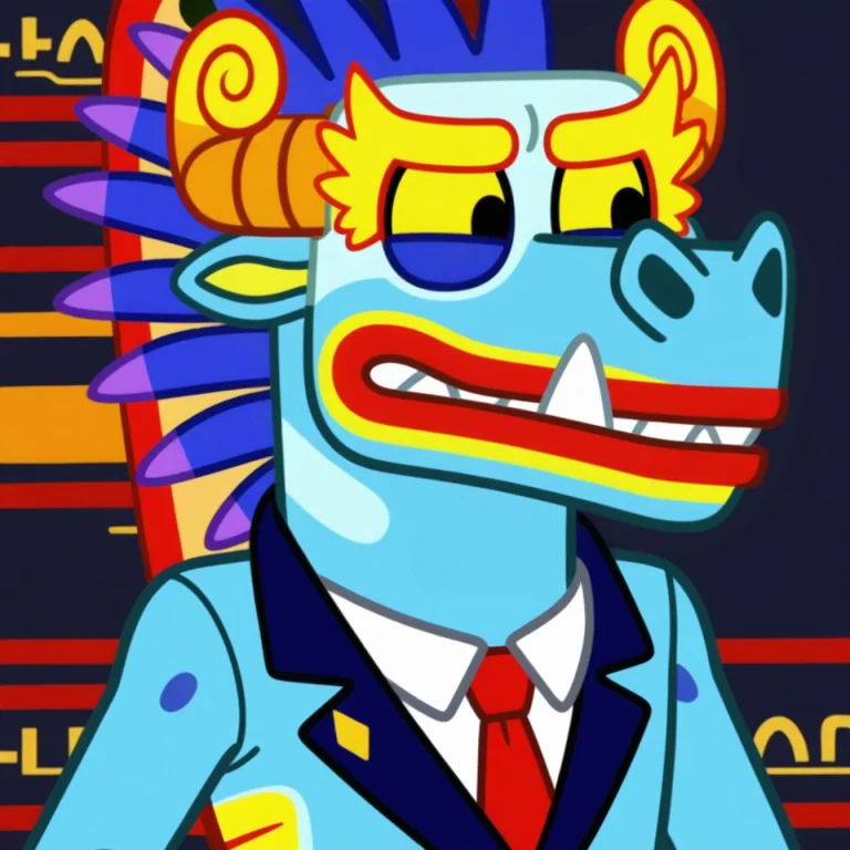 Lucho Luchon, Dragon, Blue Scales, White Countershading, Bus...