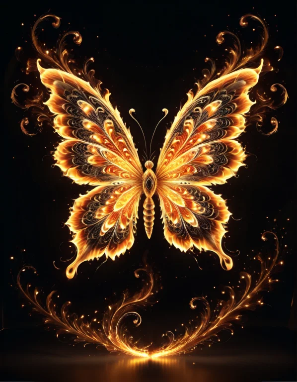 Art Deco Style Masterpiece, Best Quality, Enormous Butterfly...