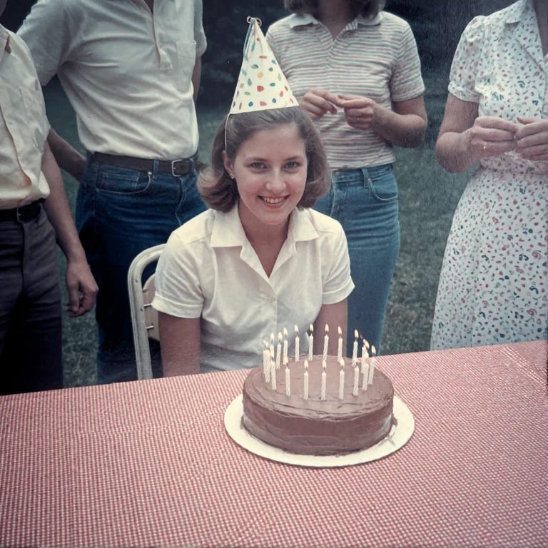 Faded80s, A Very Pretty Young Woman Wearing A Paper Party Ha...