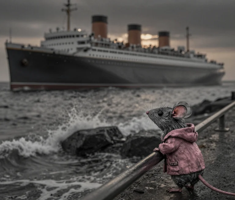 Strangedaal. Huge Ship, Titanic, A Macro View On A Wide Seas...