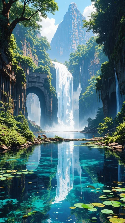 Anime Artwork A A Symmetrical Reflection Composition, Perfec...