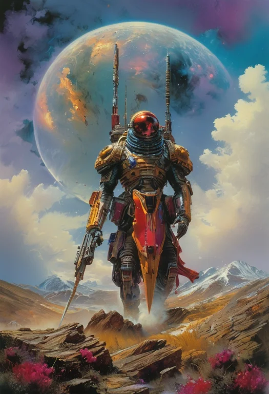 Violett Rot, Fantasy Concept Art, Perfect Composition, Reali...