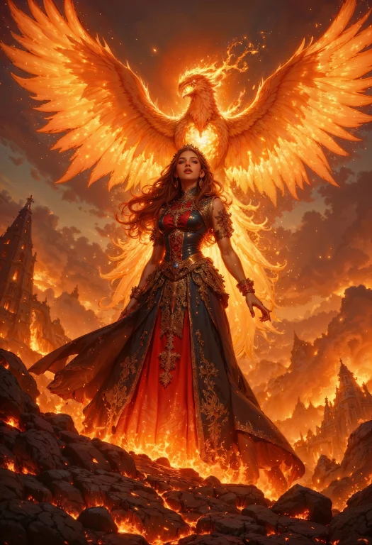 Amidst A Fiery Wasteland Of Smoldering Ash And Volcanic Ston...