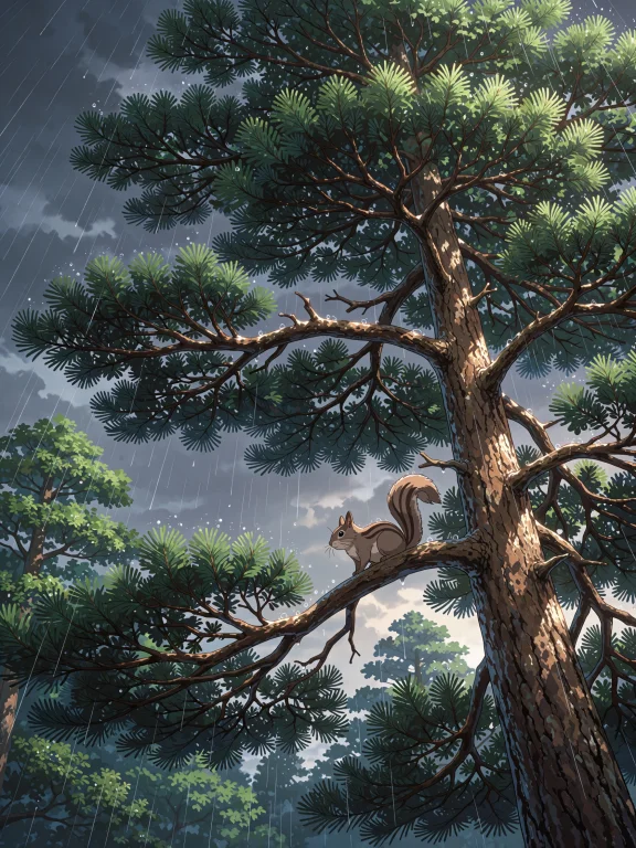 Anime Style, Vibrant Yet Atmospheric Nature Scene Captured F...