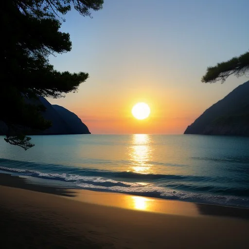 Shiny, Sun, Sea, Morning, Island,