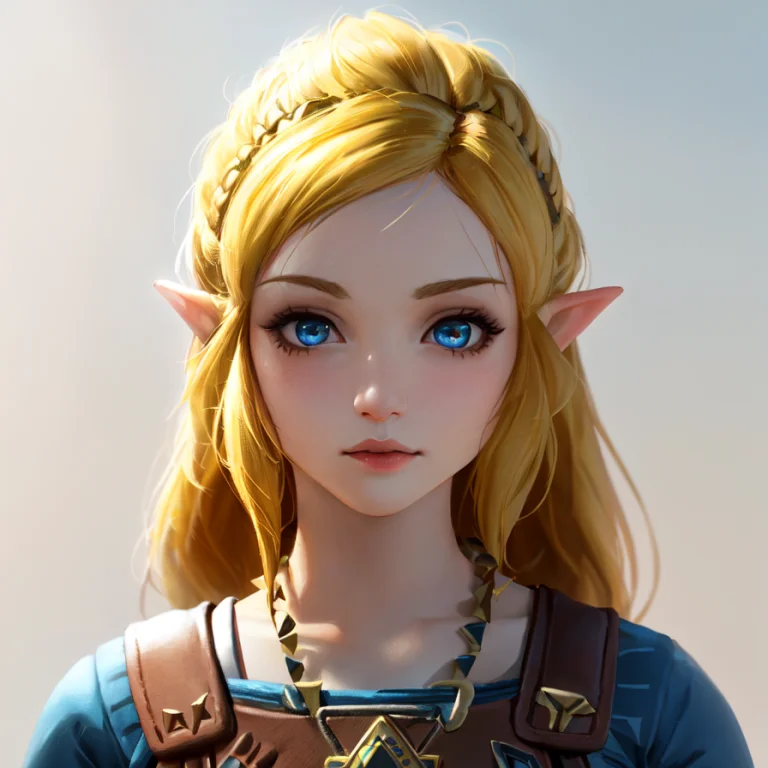 Official, 1girl, Blonde Hair, Blue Eyes, In The Style Of Oca...