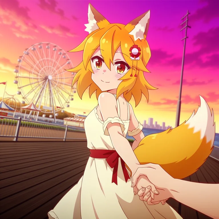 Anime-style Illustration, First-person Pov, Low Angle, Sligh...