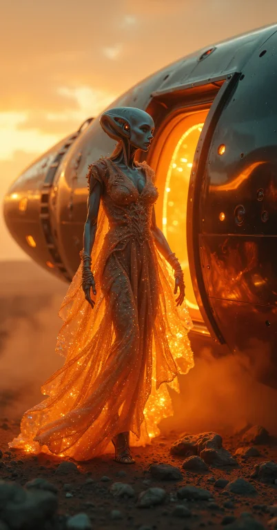 N Otherworldly Humanoid With An Ethereal, Porcelain Complexi...