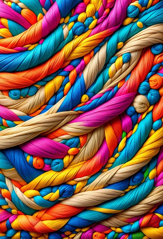 Wallpaper Style, Abstract, Colorful, Weave With Straw Thread