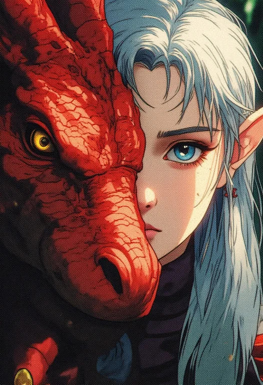Elf Girl 18 Year Old, With Pointy Elf Ears And Vibrant Blue...
