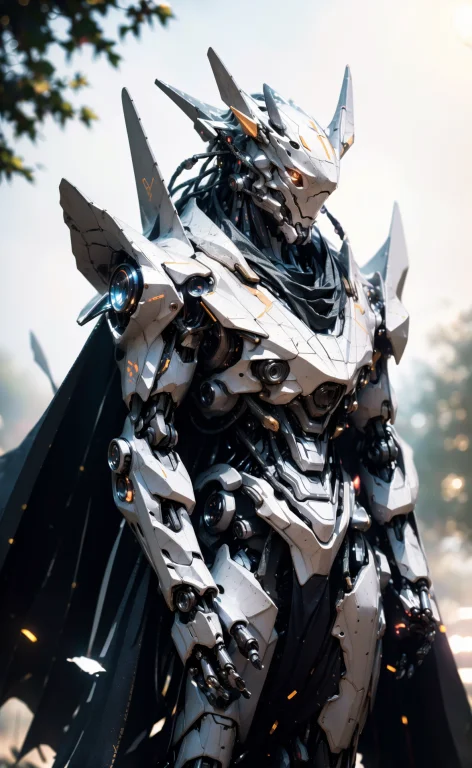 Cgmech, Realistic Solo, White Mecha Robot, Cape, Science Fic...