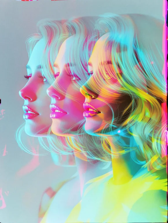 A Striking Multiple Exposure Portrait Combines Three Precise...