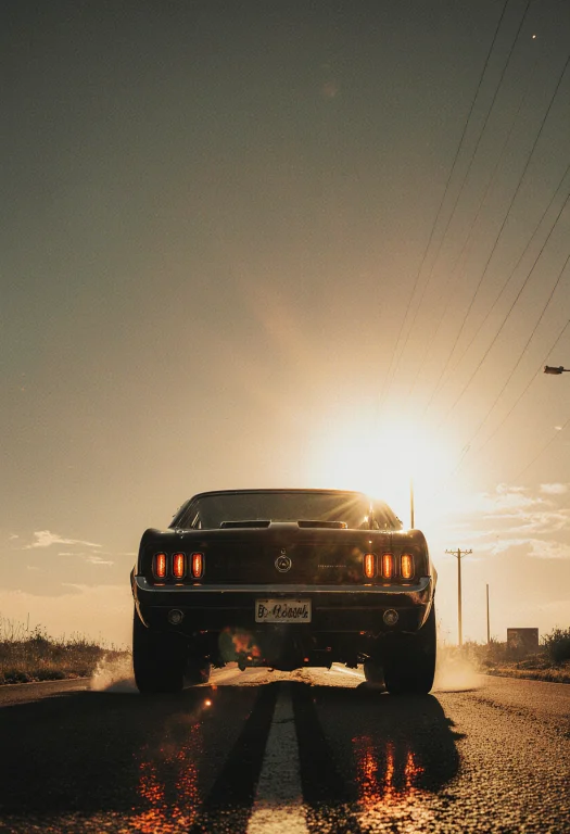 A Distant Muscle Car Is A Majestic Sight To Behold. Its Slee...