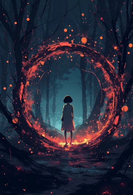 Illustrate The Concept Nothingness As A Macabre Void Filled...
