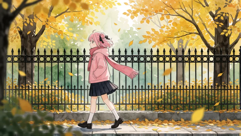 In A Soft Watercolor-like Anime Illustration Style, A Side V...