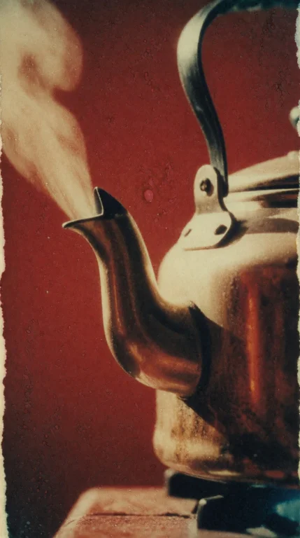 Ddltstyle, Close-up Of A Vintage Metal Kettle Spout Releasin...