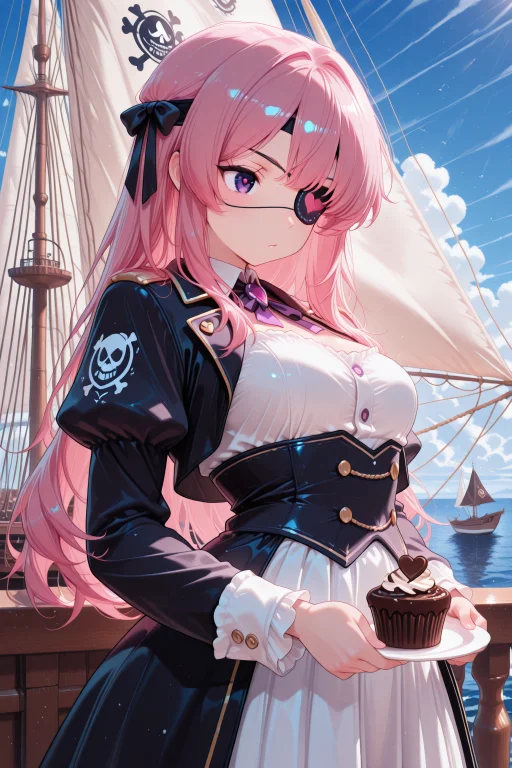 Embeddinglazympos, Civchan,purple Eyes,pink Hair,pirate Capt...